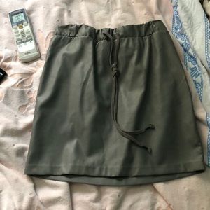 Faux leather grey skirt